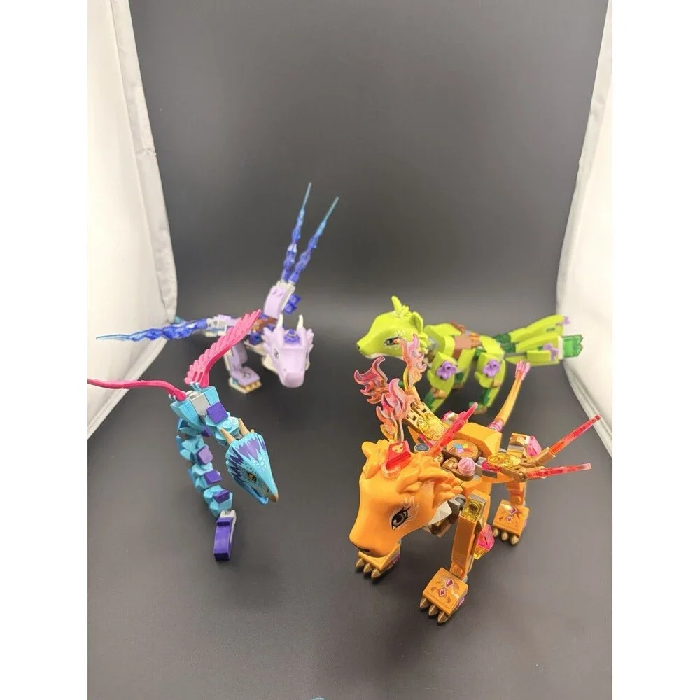 Lego Dragon & Elves Lot 41192 Lion, 41193 Dragon, 41194 Fox (Incomplete)